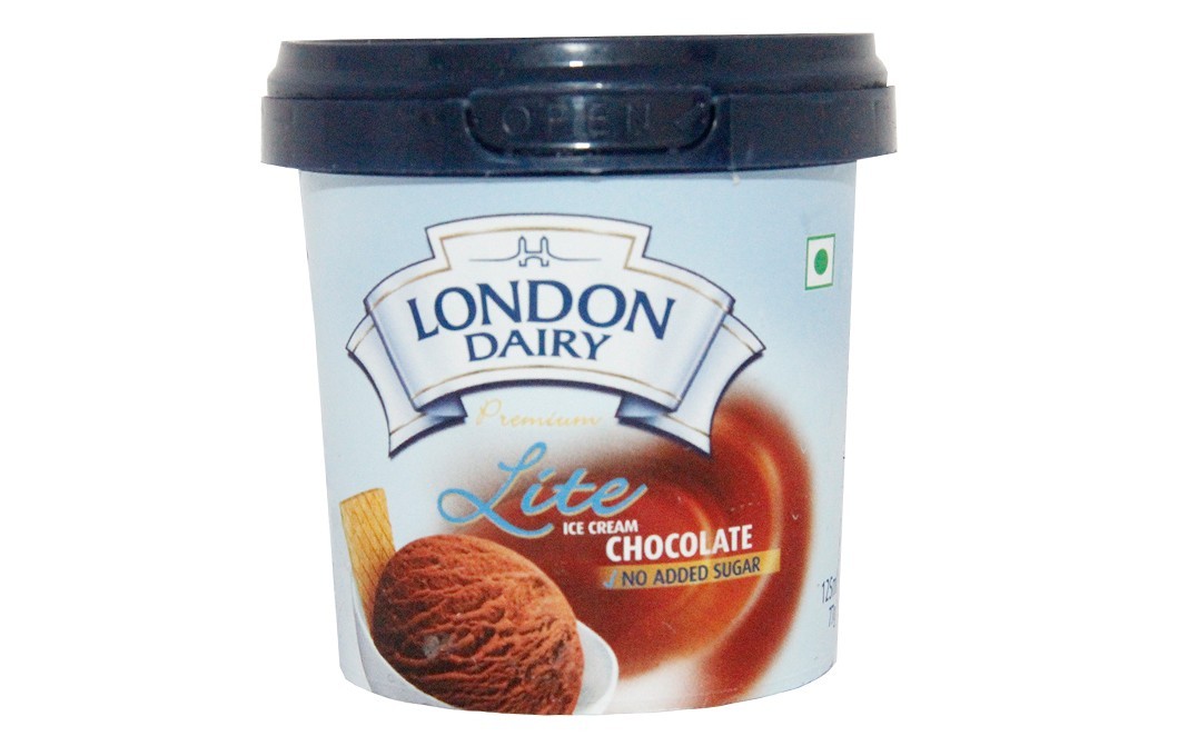 London Dairy Lite Ice Cream Chocolate No Added Sugar   Cup  125 millilitre